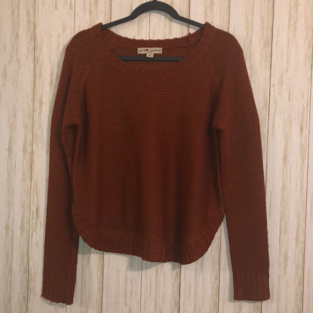 Love Change Burnt Orange Sweater
